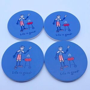 Life Is Good Coasters 4pk
